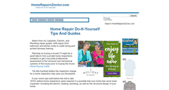 Desktop Screenshot of homerepairsdoctor.com